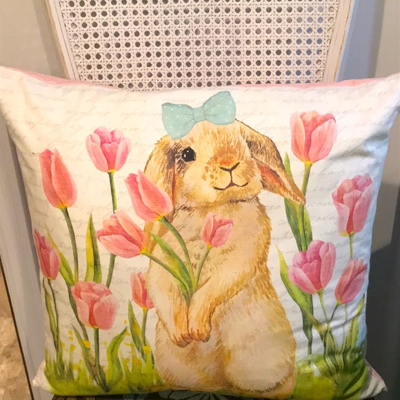 NWT Easter Bunny 20” Pillow - Picture 1 of 2